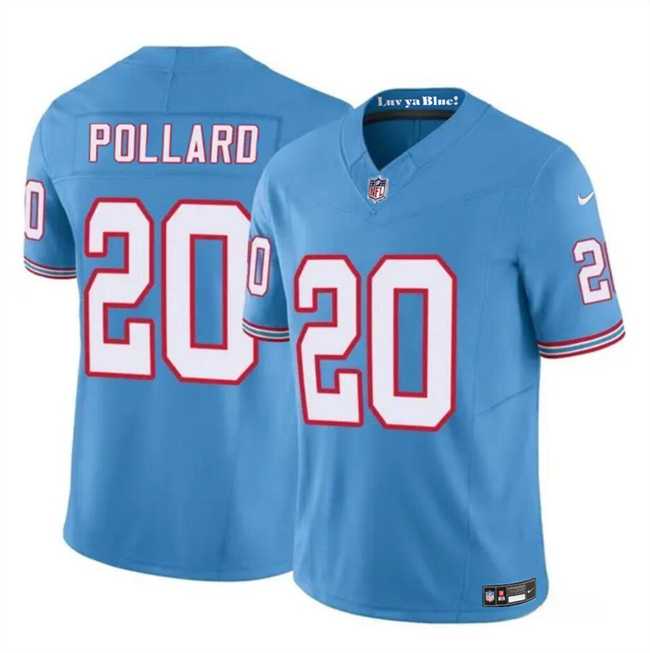 Men & Women & Youth Tennessee Titans #20 Tony Pollard Blue 2023 F.U.S.E. Throwback Limited Football Stitched Jersey->->NFL Jersey